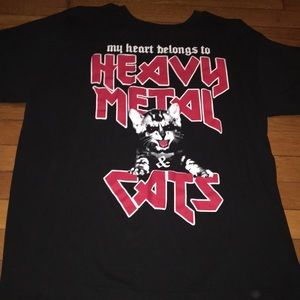 FINAL PRICE Heavy Metal Cats Black Matter T-Shirt